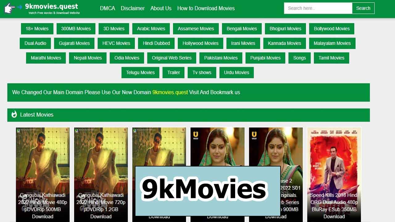 9kMovies - Hindi dubbed Movies 9k Movie press 9kmovies 300mb