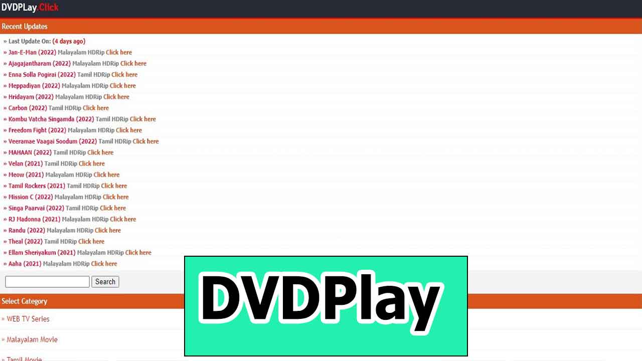 DVDPlay - Malayalam HDRip DVD Play Tamil Movies