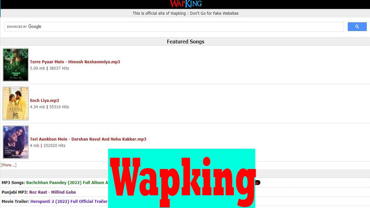 Wapking: New Mp3 Songs Free Download Bollywood Movie Songs Punjabi Haryanvi Songs