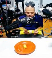 The machine arm is directly connected to the brain able